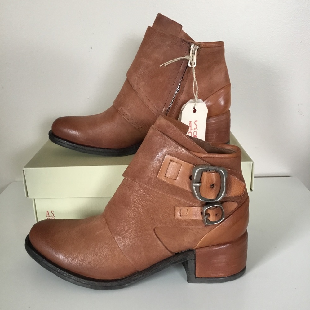 NIB A.S.98 Olin Ankle boots Cognac (42) 11